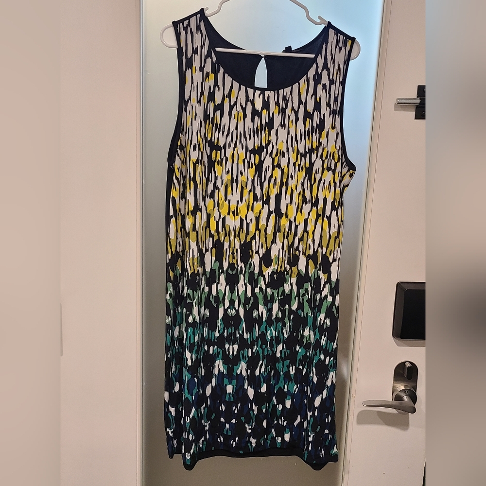 Banana Republic One-Piece Gradian Yellow Green Dress Size XL